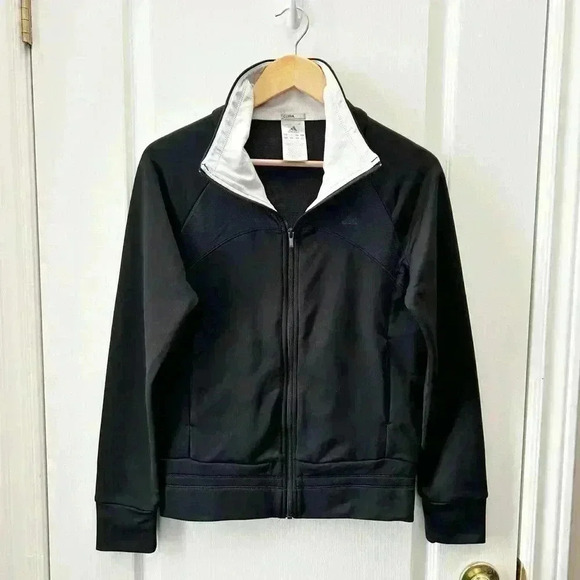 Adidas ClimaCool Zip Up Track Running Jacket Athletic Gym Bomber Black Medium - Picture 4 of 15
